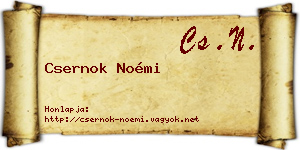 Csernok Noémi névjegykártya